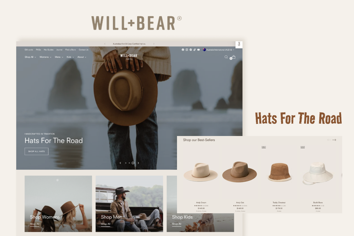 2B Website Shopify review Will and Bear customer
